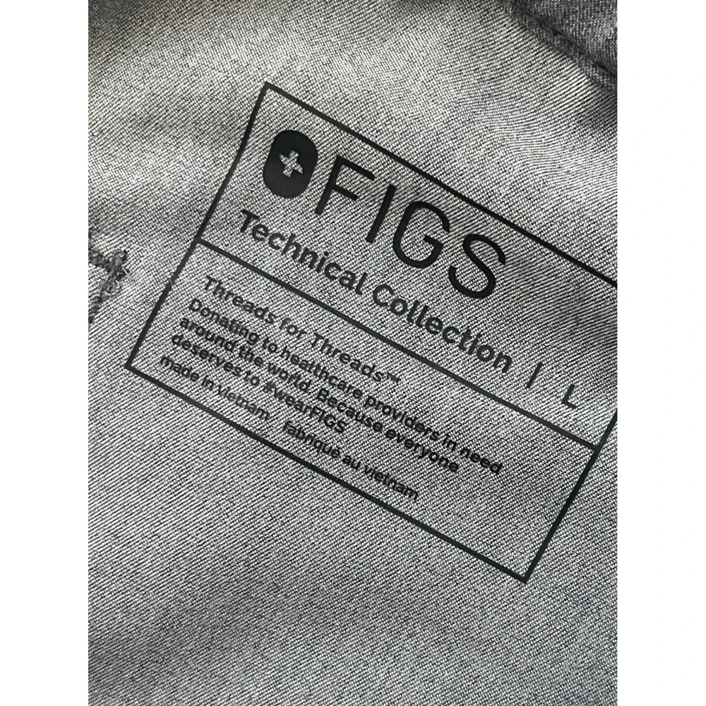 FIGS Technical Collection Scrub Pants Grey Mens Large FM4500 Nurse Medical Work